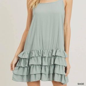 Dress with ruffle bottom